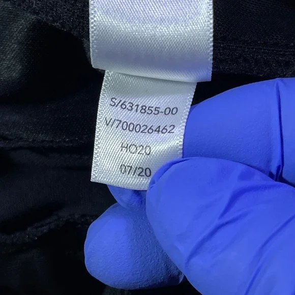 Athleta Venice Velvet Stripe Jogger Black Womens Size M Ribbed Waist Zip Pockets - Picture 15 of 16